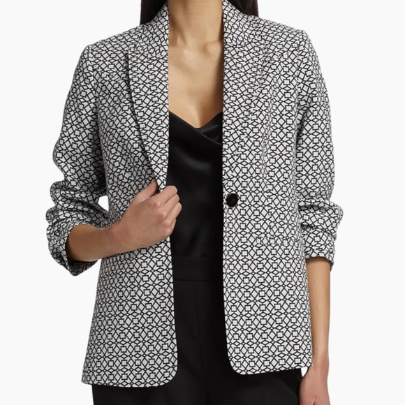 Elie Tahari -  New! Jenna Geometric Scruched Blazer - Picture 1 of 10